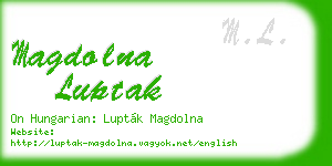 magdolna luptak business card