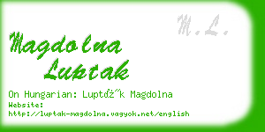 magdolna luptak business card